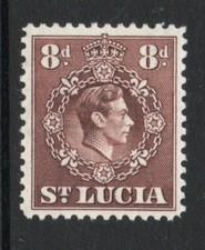 St Lucia 1938-48 8d marrom perf 121/2 SG 134c perfeito estado comprar usado  Enviando para Brazil