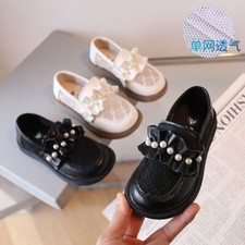 Sapatos infantis de couro feminino respirável pérola elegante sapato único comprar usado  Enviando para Brazil