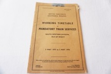 1975 working timetable for sale  WATFORD