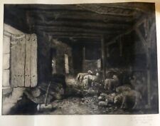 Gravure ancienne animaux d'occasion  La Bazoche-Gouet