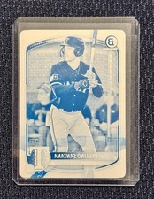 Placa de impressão ciano 2025 Bowman Prospects Paulino Santana 1/1 Rangers BCP-72 comprar usado  Enviando para Brazil