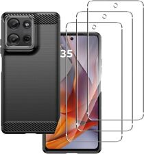 Capa telefone gel à prova de choque silicone fibra de carbono para Motorola Moto G15 comprar usado  Enviando para Brazil
