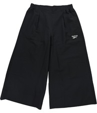 Reebok Womens Cropped Wide-Leg Athletic Track Pants, Black, Small for sale  Hillsboro