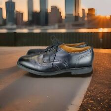 Sapatos sociais masculinos casuais Allen Edmonds oxfords ponta das asas couro preto Brogue 13D comprar usado  Enviando para Brazil