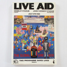 Live Aid Concert Programme Wembley Stadium 1985 Queen Freddie Mercury Book (VG), usado comprar usado  Enviando para Brazil