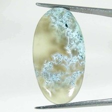 Używany, 19.80Cts Verde Naturale Muschio Agata Ovale Cabochon Loose Gemma 16x32x5mm na sprzedaż  Wysyłka do Poland