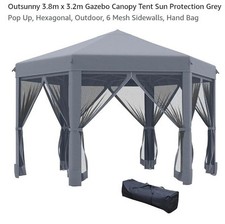 Outsunny garden gazebo for sale  NORTHAMPTON