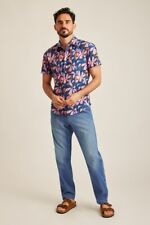 Camisa masculina Bonobos Riviera manga curta floral ajuste atlético curta M nova 275394 comprar usado  Enviando para Brazil