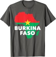 Camiseta unissex África Unite For Burkina Faso And Ibrahim Traore Map Flag comprar usado  Enviando para Brazil