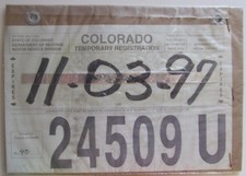 Colorado 1997 temporary for sale  Owensboro