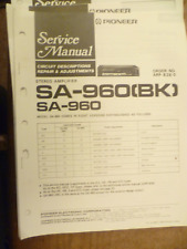 Amplificador estéreo Pioneer SA-960 (BK) manual de serviço ORIGINAL comprar usado  Enviando para Brazil