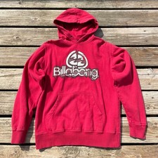 Moletom com capuz vintage anos 90 Billabong tamanho grande vermelho logotipo grande raro comprar usado  Enviando para Brazil