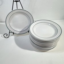 Conjunto de 12 pratos de salada Gibson Housewares caçador faixa verde acabamento utensílios para restaurantes comprar usado  Enviando para Brazil