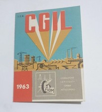 Tessera c.g.i.l 1963 usato  Genova