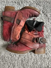 Stiefeletten leder rot gebraucht kaufen  Karlsruhe