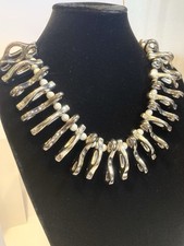 Collar cromado artístico de perlas y materiales mixtos  segunda mano  Embacar hacia Mexico