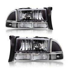 Usado, Faróis de carcaça preta LH+RH para 97-04 Dodge Dakota 1998-2003 Dodge Durango comprar usado  Enviando para Brazil