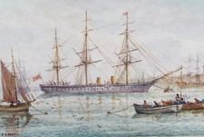 Original watercolour hms for sale  WIRRAL