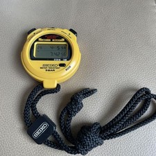 Cronômetro SEIKO amarelo 3BAR resistente à água 30 voltas memória S031-4000 usado comprar usado  Enviando para Brazil