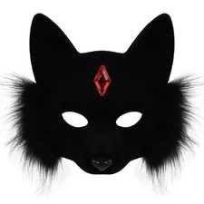 Fantasia de festa de Halloween meia cara máscara de raposa cosplay animal comprar usado Fantasia de festa de Halloween meia cara máscara de raposa cosplay animal comprar usado  Enviando para Brazil