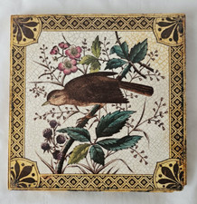 ESTÉTICA INGLESA ANTIGA 6 POLEGADAS PÁSSARO EM GALHO DESIGN AZULEJO comprar usado  Enviando para Brazil