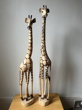 Handmade wooden giraffe for sale  SHIPLEY