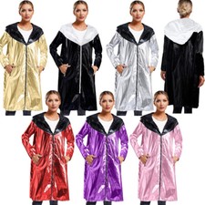 Jaqueta feminina festa casaco cintilante leve metálico com zíper moda comprar usado  Enviando para Brazil