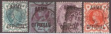 Marca de agua Gran Bretaña Scott # O54-O57 30 perf. 14 Scott usados = $51 segunda mano  Embacar hacia Mexico