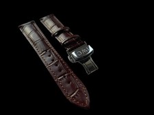 Pulseira de relógio de couro marrom IWC 19mm/20mm com fecho de implantação comprar usado  Enviando para Brazil