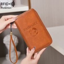 Porta-cartão de identificação passaporte RFID protetor caneta viagem capa bilhete bolsa dinheiro comprar usado  Enviando para Brazil