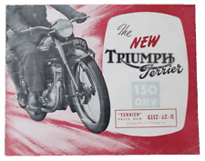 Triumph terrier motorcycle for sale  SOUTH SHIELDS
