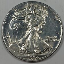 1936 Walking Liberty meio dólar sobre não circulado (AU) KM#142 limpo 7370-PC, usado comprar usado  Enviando para Brazil