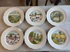Grandma moses plates for sale  Charleston