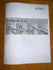 Manual de lista de diagramas de peças ilustradas MS 380, 381, 382 MS380 MS381 MS382 STIHL comprar usado  Enviando para Brazil