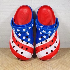 Tamanco unissex Crocs clássico bandeira americana tamanho 7M 9W patriótico EUA novo! comprar usado  Enviando para Brazil