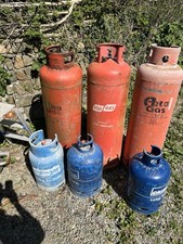 Emptygas bottles three for sale  HOLYHEAD