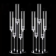 2pcs acrylic candelabra for sale  Plainwell