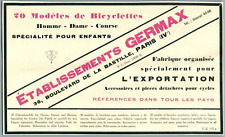 1926 germax bicycles d'occasion  Expédié en Belgium