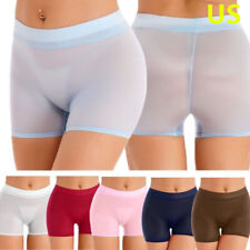 Calcinha boxer elástica feminina transparente masculina calça quente comprar usado  Enviando para Brazil