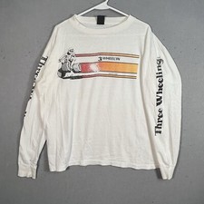 Camiseta masculina manga longa vintage anos 70 bicicleta off road três rodas adulto grande, usado comprar usado  Enviando para Brazil