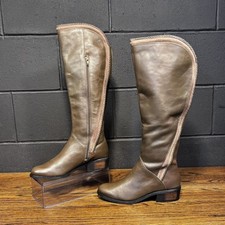 Usado, Botas de Equitação Femininas NAUGHTY MONKEY Couro Marrom Eterno Joelho Alto 8 comprar usado  Enviando para Brazil