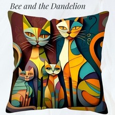 Abstract colourful cat for sale  BASILDON