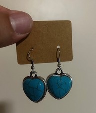Turquoise heart earrings for sale  Tucson