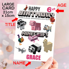 Minecraft birthday card for sale  CAMBRIDGE