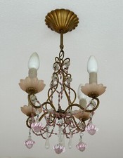 Small Opaline Pink Chandelier and Glass comprar usado  Enviando para Brazil