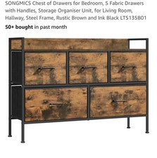 Songmics chest drawers for sale  COVENTRY