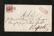 Napoli 1858 lettera usato  Mantova