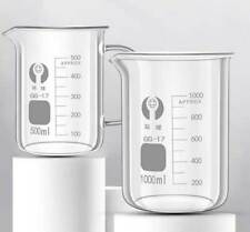 Copo de vidro 5ml-3000ml laboratório borosilicato química com alça de medição comprar usado  Enviando para Brazil