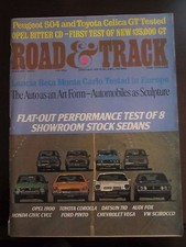 Road & Track Magazine August 1975 Opel 1900 Corolla 710 Fox Civic X (HH) AB AL comprar usado  Enviando para Brazil