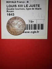 Double tournois 1643 d'occasion Double tournois 1643 d'occasion  Villefranche-sur-Saône